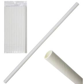 Canudo De Papel Reto Biodegradavel Com 25 Pecas 19,7Cm