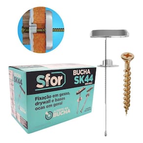 10Pcs Bucha Nylon Sk44 Gesso Drywall Bloco Parafuso Philips