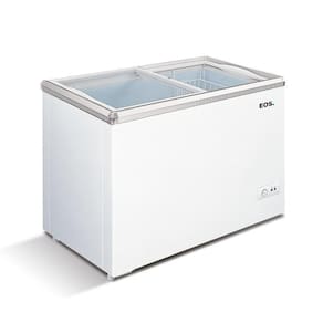 Freezer Expositor Horizontal EOS 120 Litros Eco Gelo com Tampa de Vidro EEH120XX 110V
