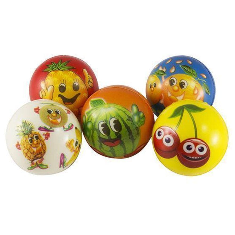 Bola / Bolinha Macia Fisio Frutas 6,3Cm De