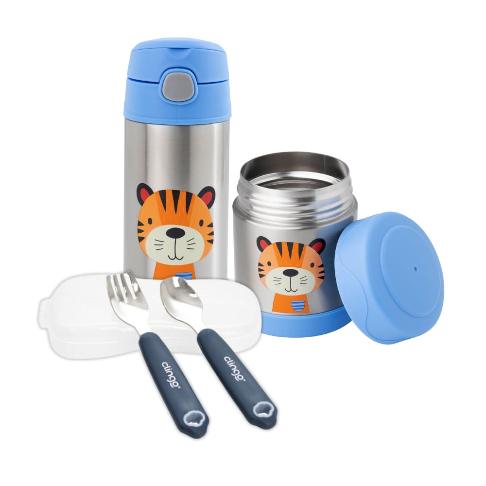 Kit Alimentação Garrafa Pote Térmico e Talher Clingo