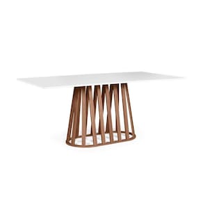Mesa De Jantar Retangular 8 Lugares 200x90cm Gabi Branco/noronha - Straub Web