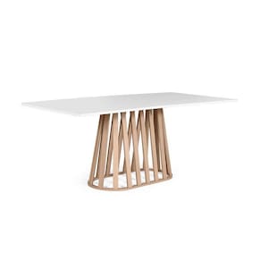 Mesa De Jantar Retangular 8 Lugares 200x90cm Gabi Branco/jade - Straub Web