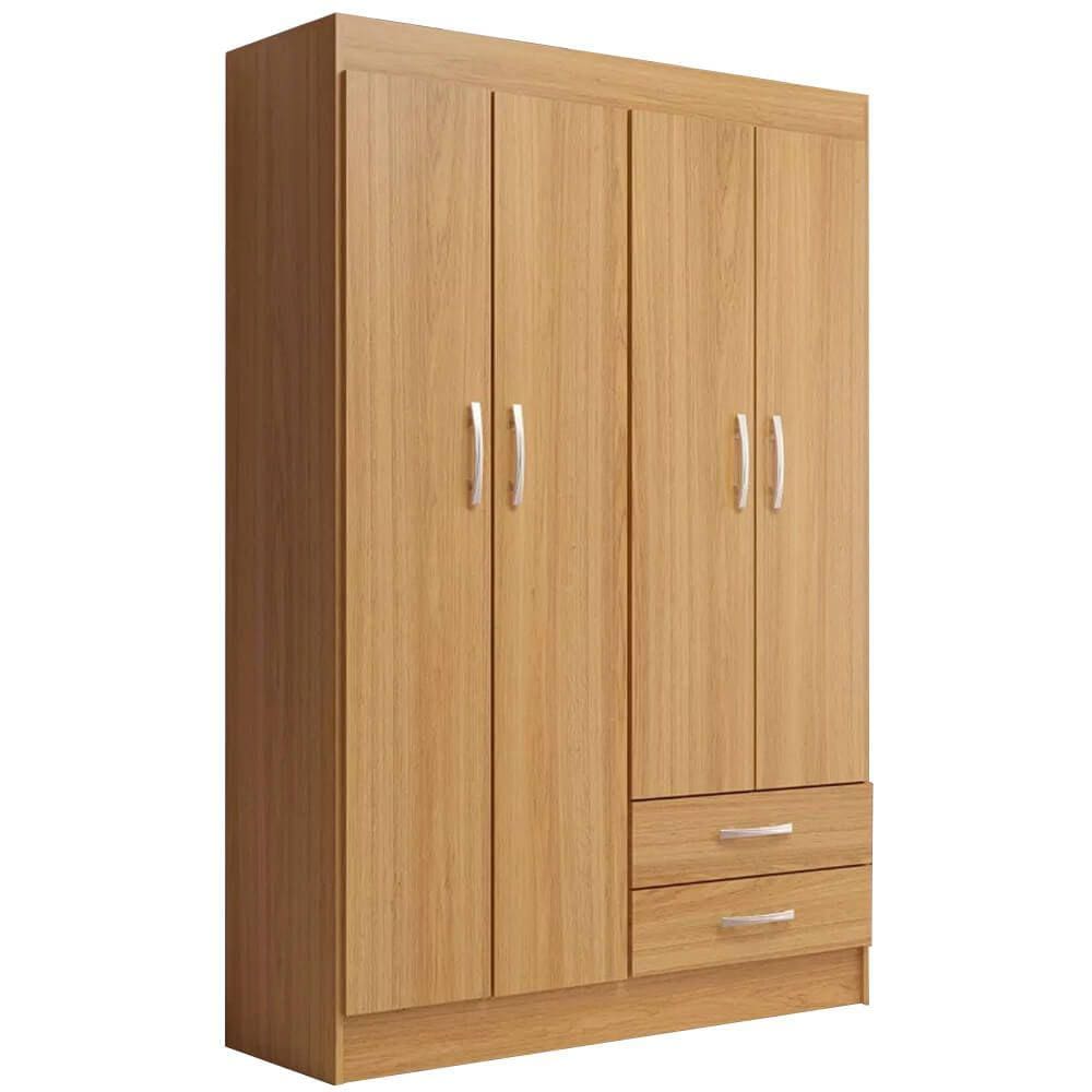 Guarda Roupa Evidencia 4 Portas Cor Cinamomo