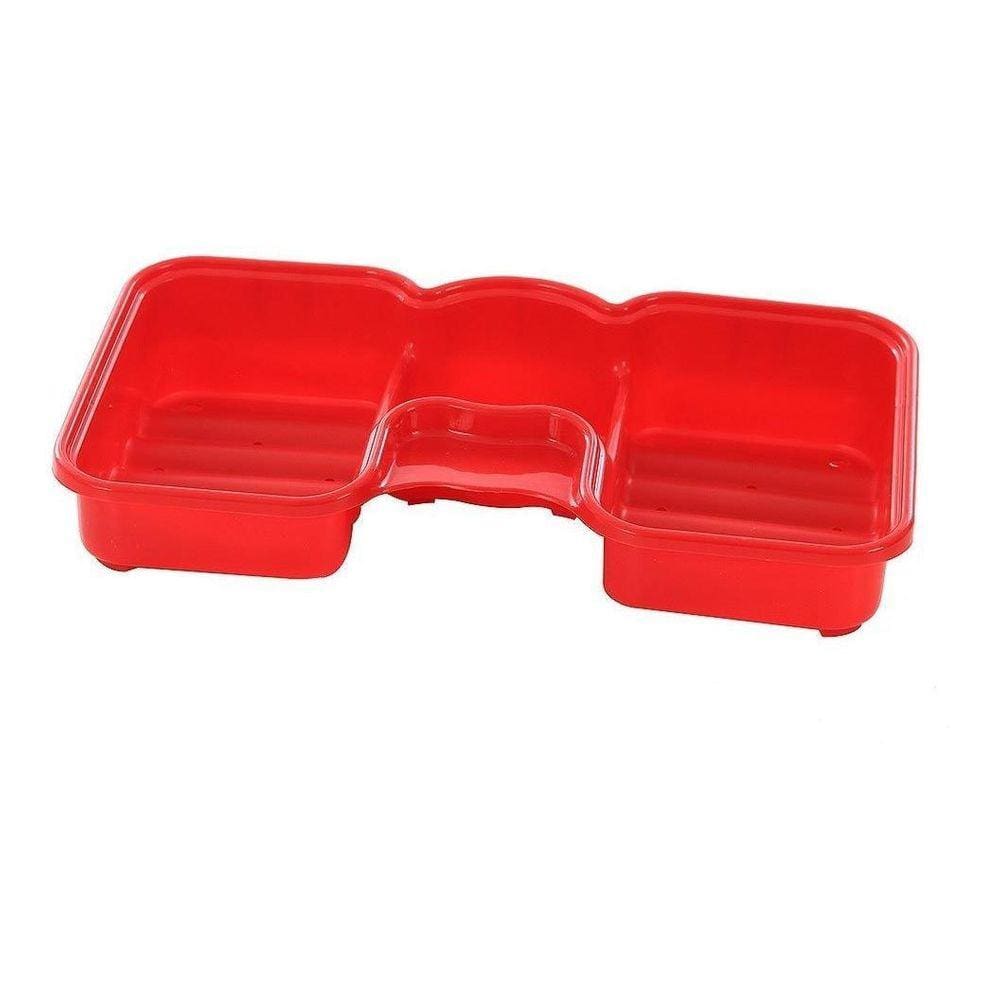 Dispenser Pia Detergente/Esponja/Sabão Vermelho 23X12Cm 0688