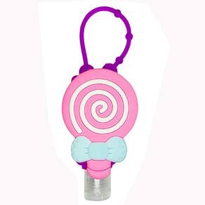 Frasco Flip Top Para Viagem Revestido De Silicone Rosa 30Ml