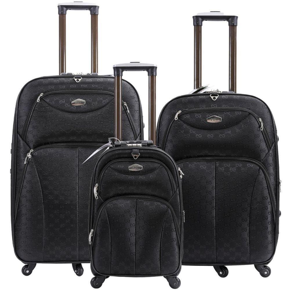 Mala De Viagem 3 Peças Em Poliéster Rodinhas Giratórias 360º