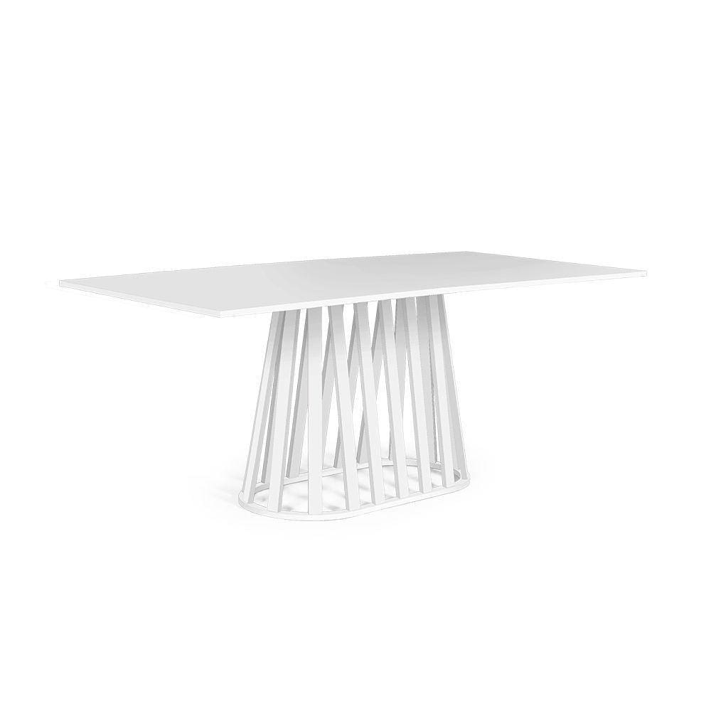 Mesa De Jantar Retangular 8 Lugares 200x90cm Gabi Branca - Straub Web