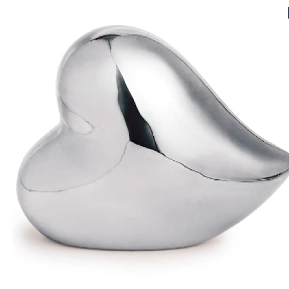 Coração Prata em Cerâmica - Mart