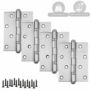 Dobradiça Porta Pado 4030 Inox Escovada Rolamentada 4 Peças