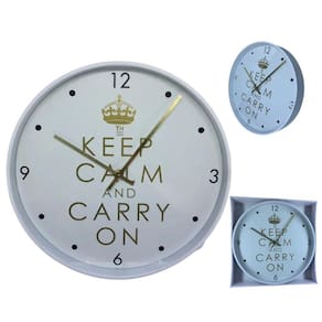Relógio de Parede Grande 33cm Escritório Moderno KEEP CALM