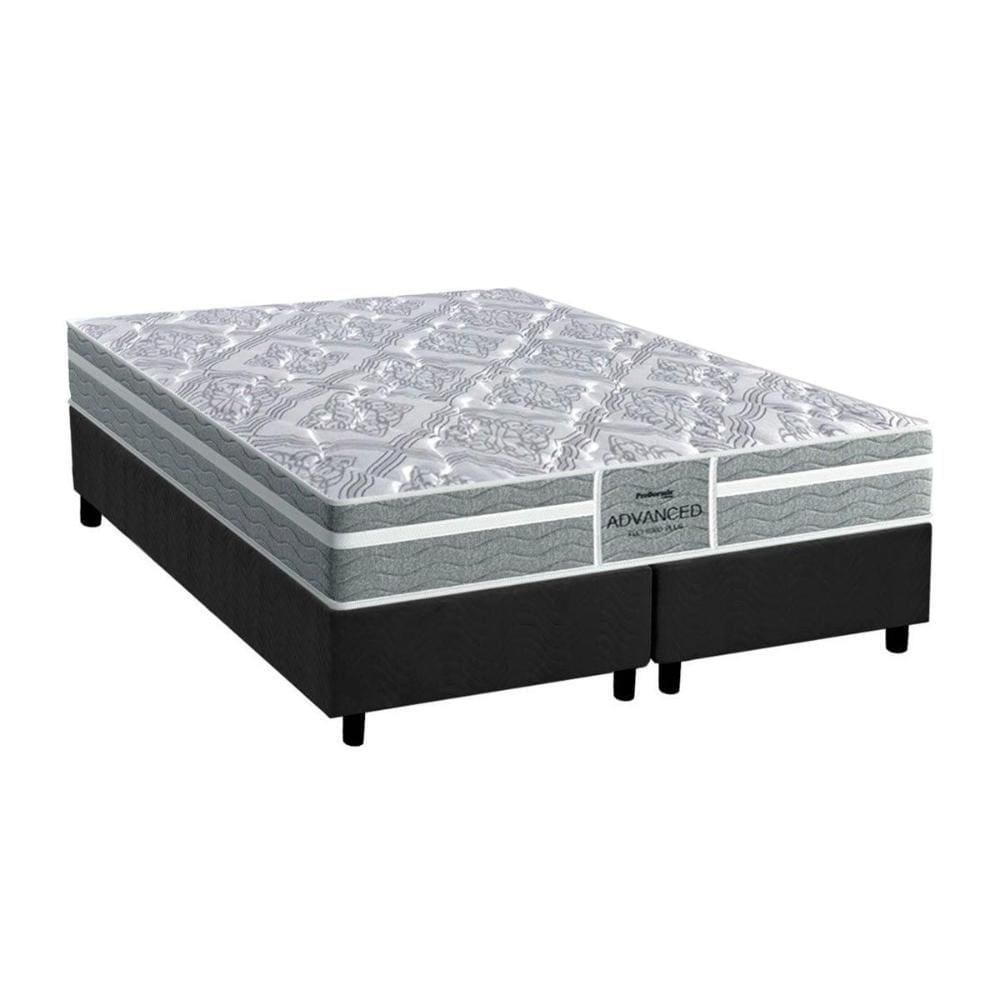 Cama Box King: Colchão Anatômico Probel D28/EP Advanced Tech1000 Plus + Base CRC Suede Gray(193x203)