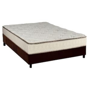 Cama Box Casal: Colchão Molas Bonnel Luckspuma Montreal Spring + Base CRC Suede Brown(138x188)