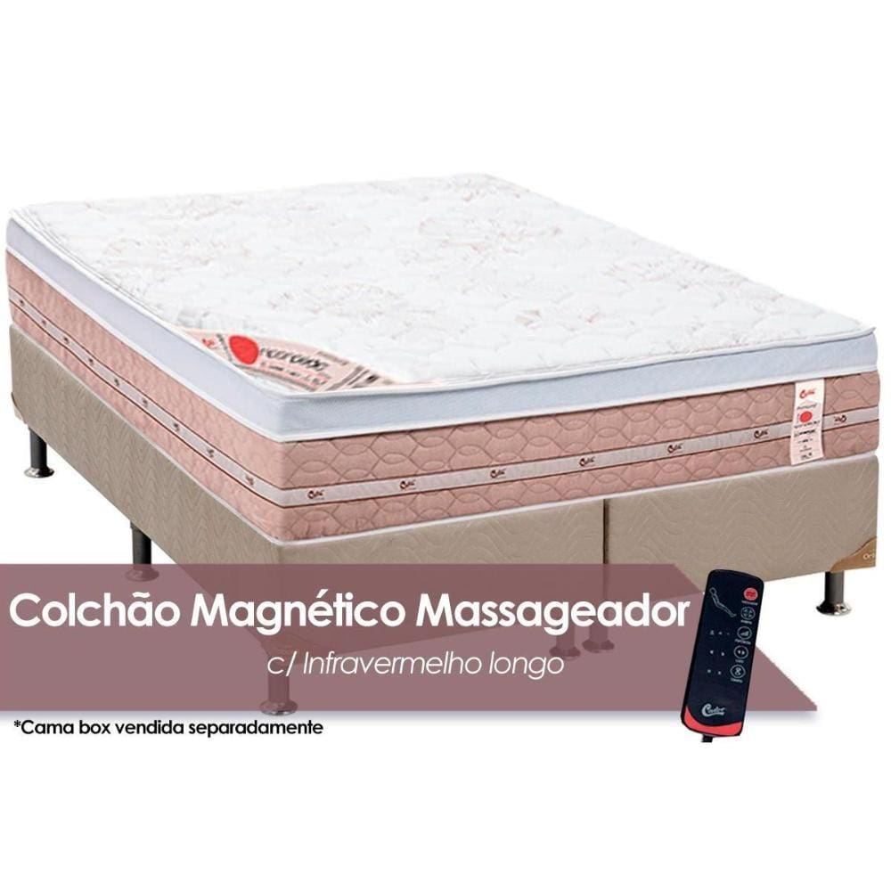 Colchão Queen Magnético c/Vibro Massagem c/ c/ Niponpedic Molas Tecnopedic (158x198x31) - Castor