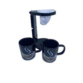 Kit Suporte Coador de Café Compacto com 02 Xicaras 100ml