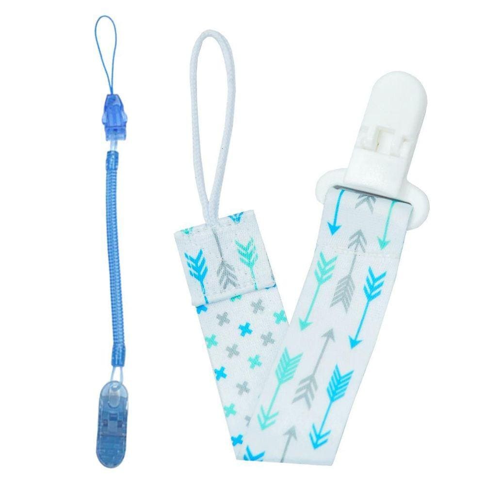 Combo 1 Prendedor De Chupeta Estampado E 1 Mola Pietra Baby