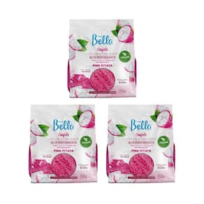 Depilatorio Depil Bella Cera Confete 250G Pink - Kit Com 3Un