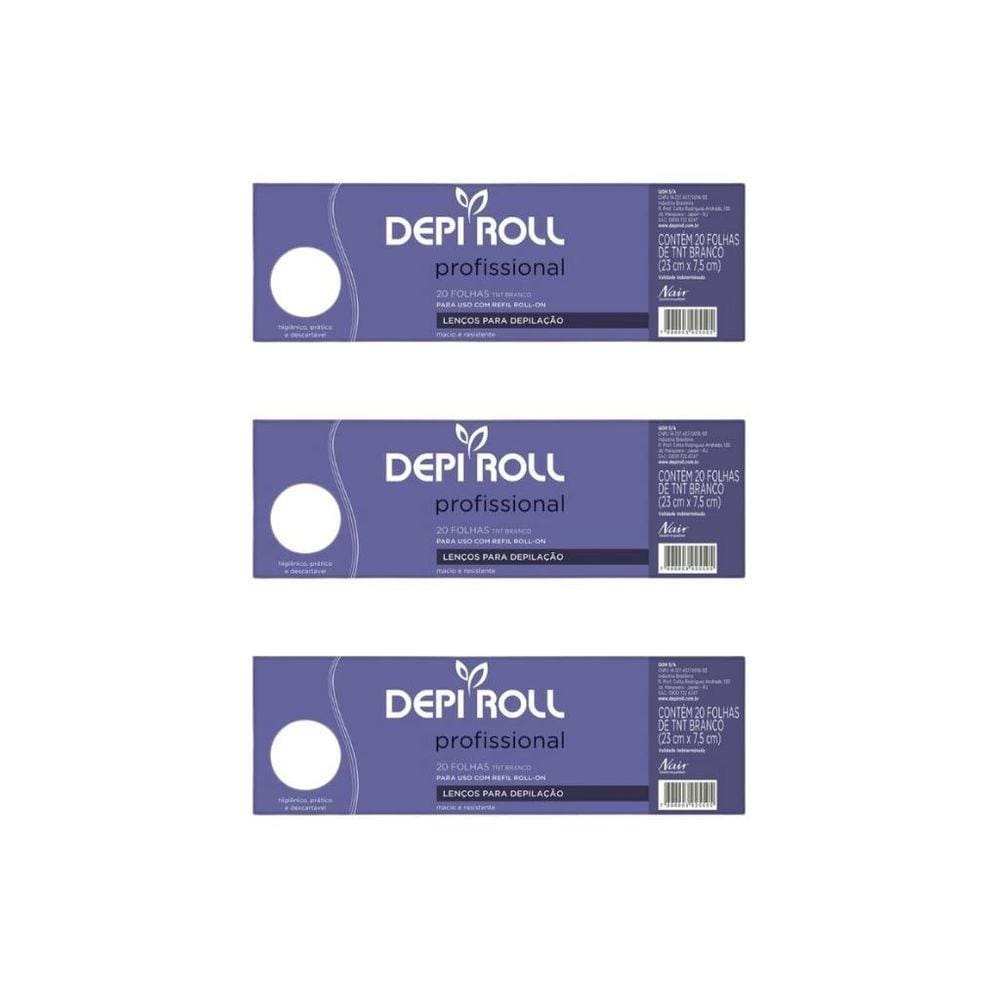 Depilatorio Depiroll Lenços Com 20Un Tnt - Kit Com 3Un