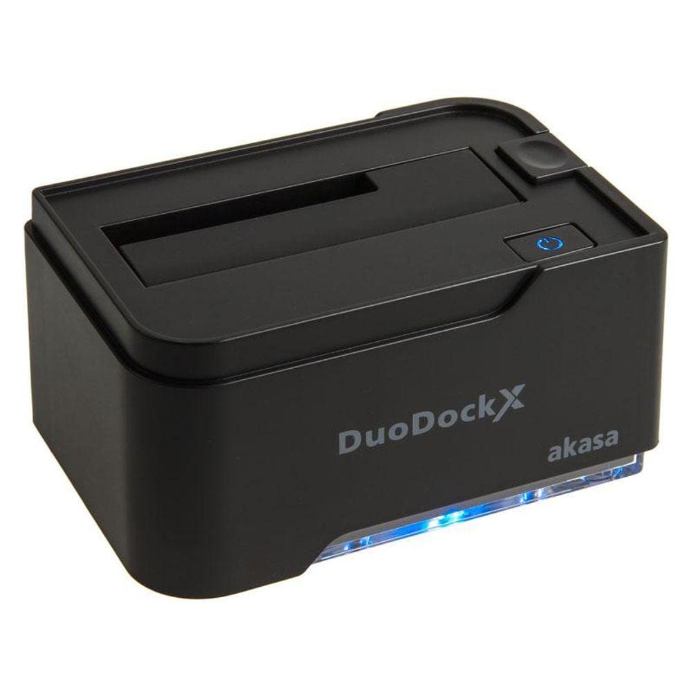 Docking Station para SSD e HD 2.5 / 3.5 SATA Akasa DuoDock X - USB 3.0 - AK-DK03U3-BK