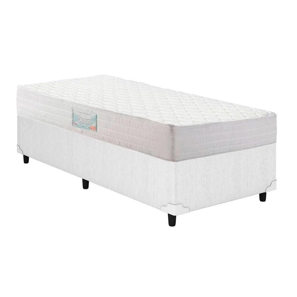 Conjunto Box Solteiro: Colchão Anatômico Herval D28/AG65 Droom + Base CRC Courano White(88x188)