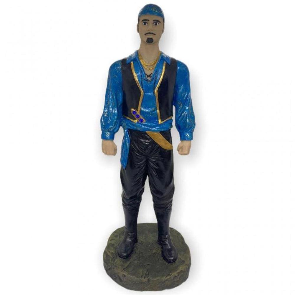 Escultura Cigano Umbanda Candomblé 25 Cm Em Resina
