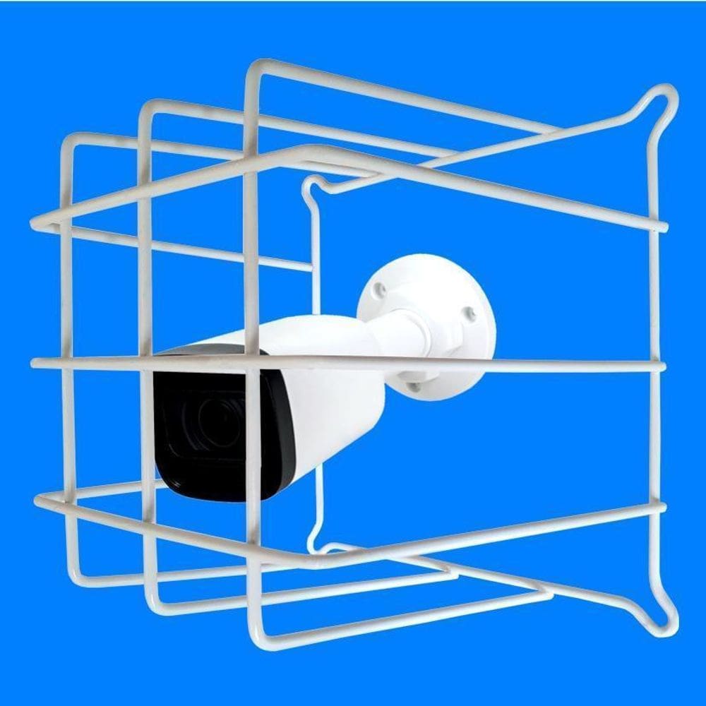 Gaiola Universal p/ Câmera de Monitoramento em Aço - Branca