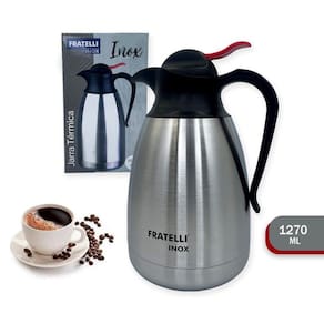 Garrafa Térmica Cafeteira Jarra Inoxidável Café Chá 1270Ml