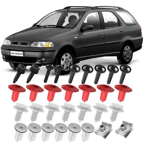 Kit Grampos Presilhas Buchas E Parafusos Para Forro Porta Dianteira Palio Weekend G2 2001 até 2007