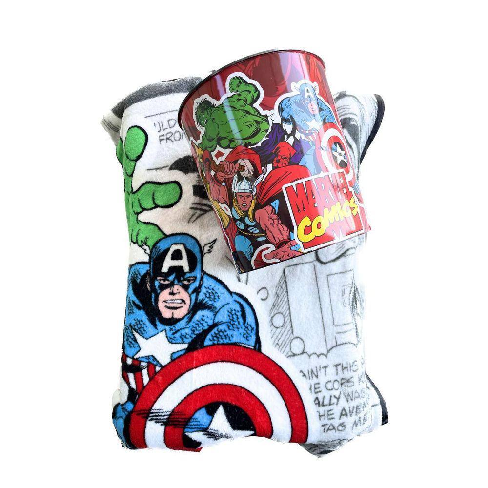 Kit Balde+Manta Marvel Comics Vingadores Avengers Quadrinhos