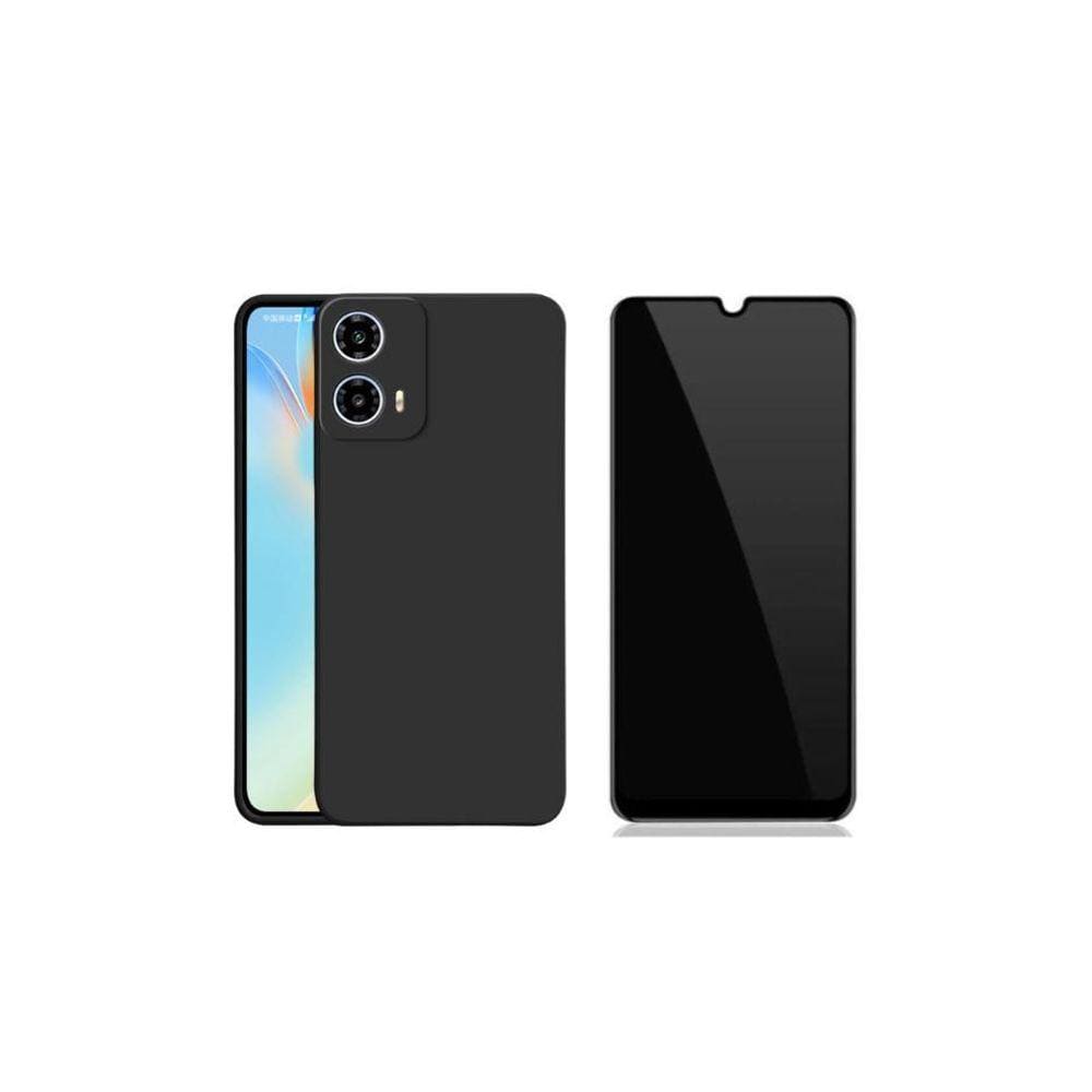 Capa Aveludada + Película Privativa Compatível Para Moto G34