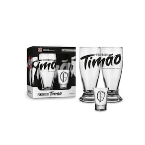 Kit Copo Cerveja Munich E Dose Ole Times Futebol Corinthians