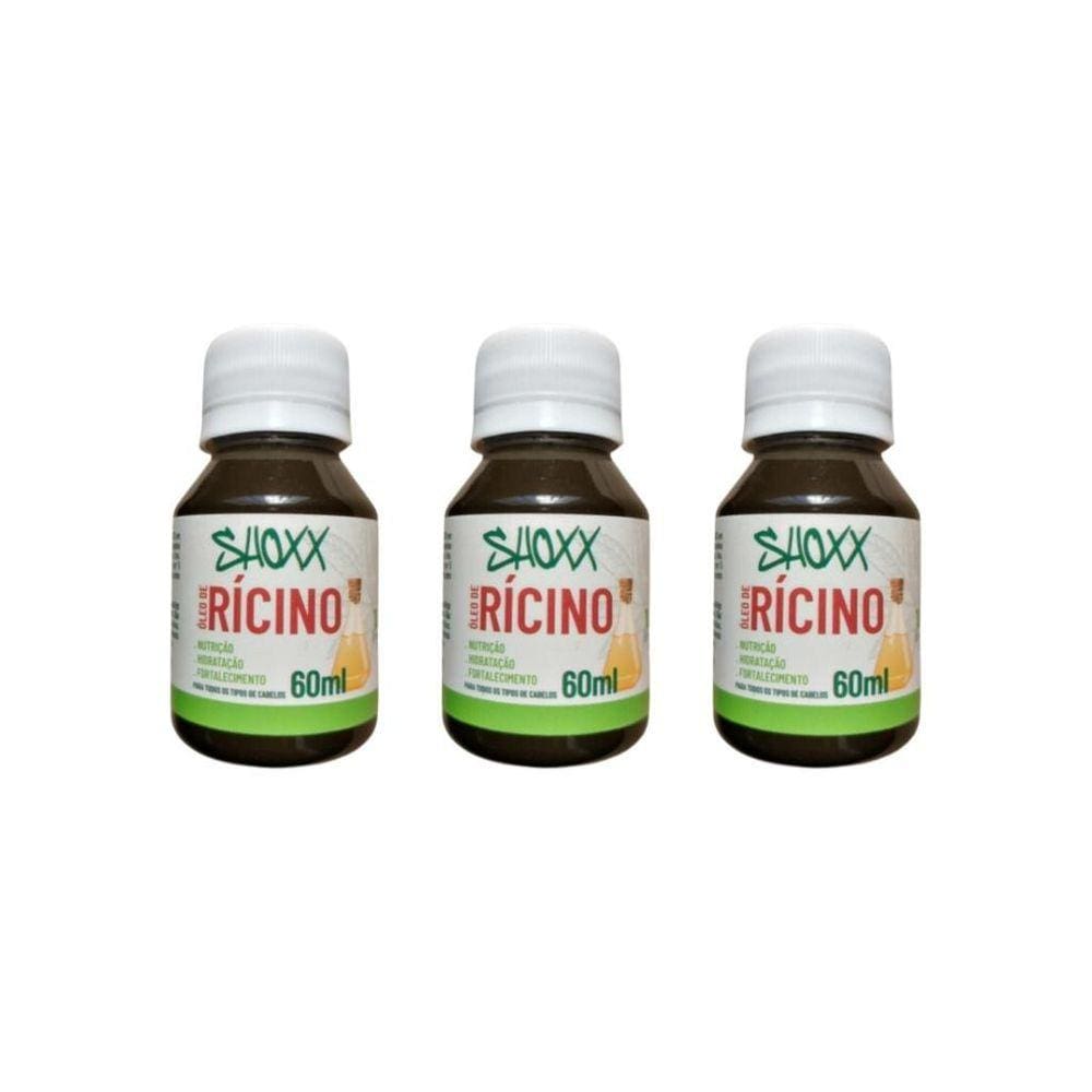 Oleo De Ricino Shoxx 60Ml - Kit Com 3Un