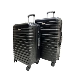 Conjunto Mala 32Kg +23Kg Expansível Abs Giratória Preta Fan