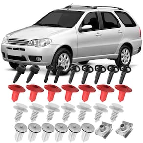 Kit Grampos Presilhas Buchas E Parafusos Para Forro Porta Dianteira Palio Weekend G3 2004 até 2008