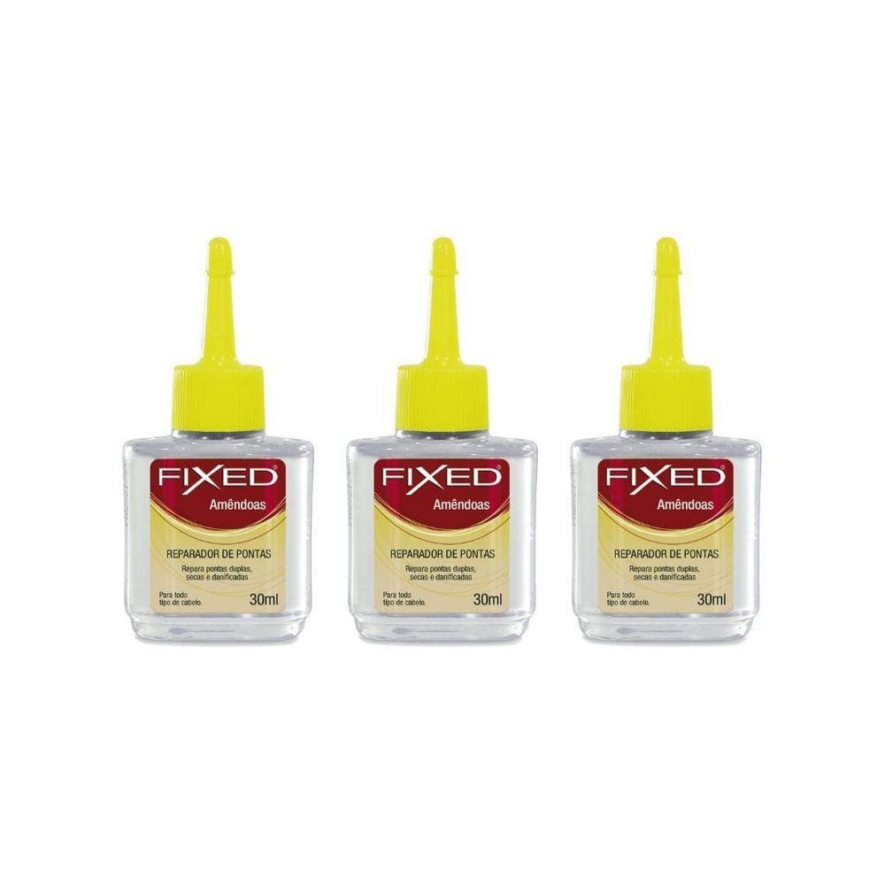 Reparador De Pontas Fixed Amendoas 30Ml-Kit C/3Un