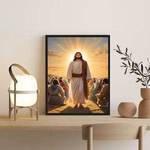 Quadro Decorativo Jesus Iluminado 33X24Cm