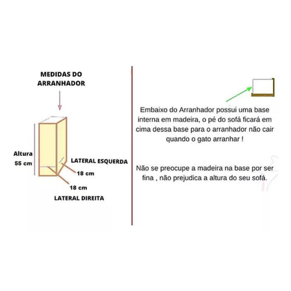 Arranhador Pra Gato Canto Cama Box Kit 2 Peças
