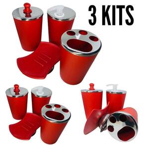 Kit Banheiro Bancada Organizador Conjunto Acessórios 3 Kits
