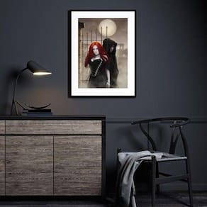 Quadro Decorativo Exu E Pombagira Cemitério - 60X48Cm