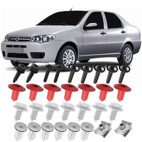 Kit Grampos Presilhas Buchas e Parafusos Para Forro Porta Dianteira Siena G3 2004 até 2013