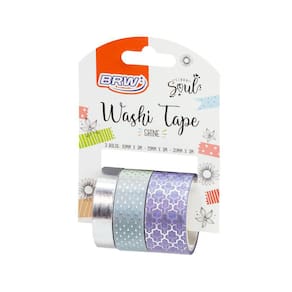 Washi Tape Fita Adesiva Shine C/ 3 Unidades cada - BRW