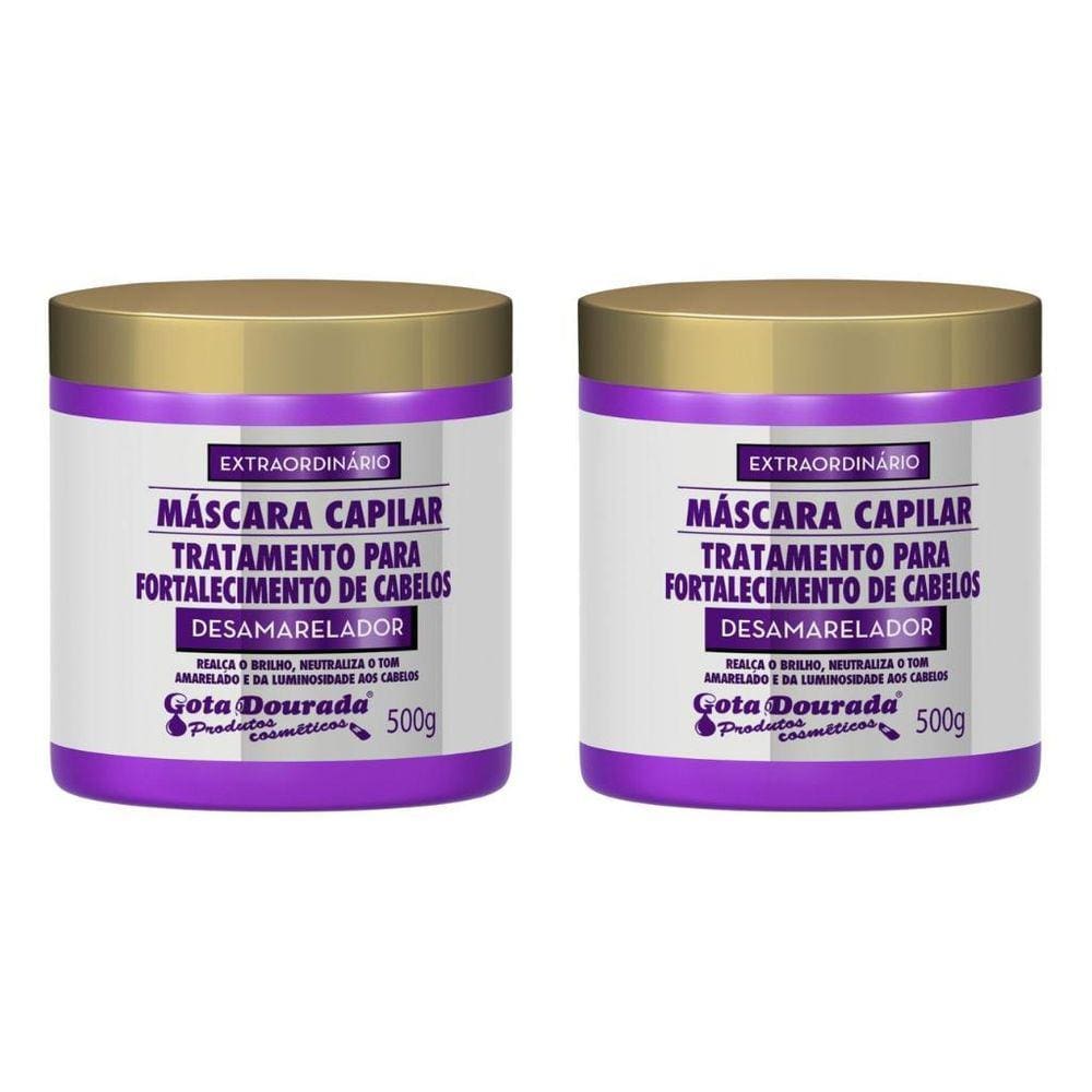 Mascara Gota Dourada 500G Desamareladora-Kit C/2Un