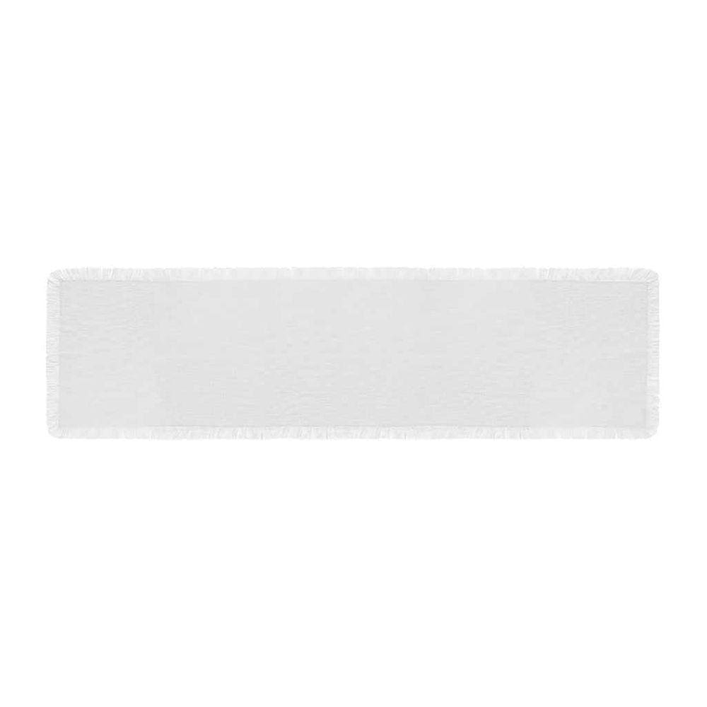 Caminho De Mesa Coloratta Franjas Branco