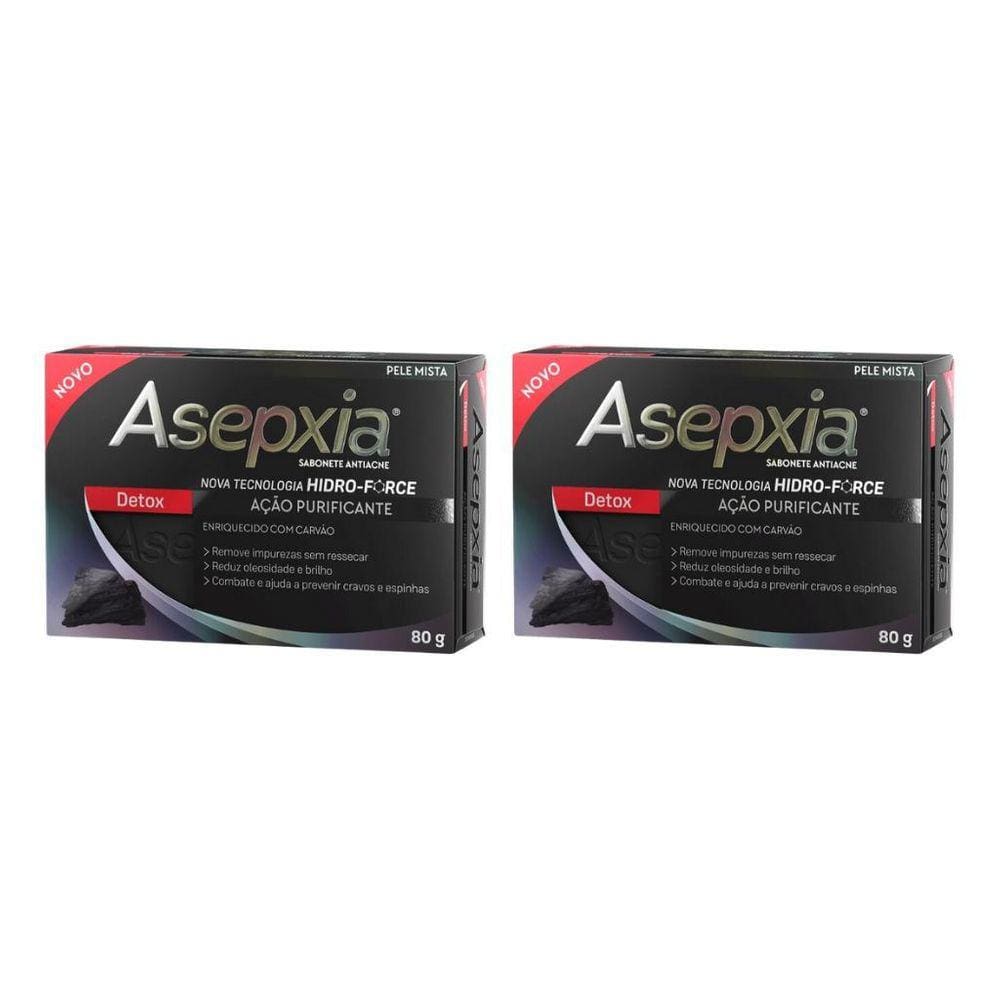 Sabonete Asepxia 80G Carvao - Kit Com 2Un