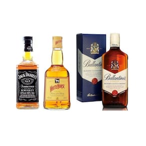 Jack Daniels 375Ml + White Horse 500Ml + Ballantines 750Ml