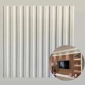 28 Painel Ripado Revestimento Placas 3D Modelo Ripa 50X50Cm
