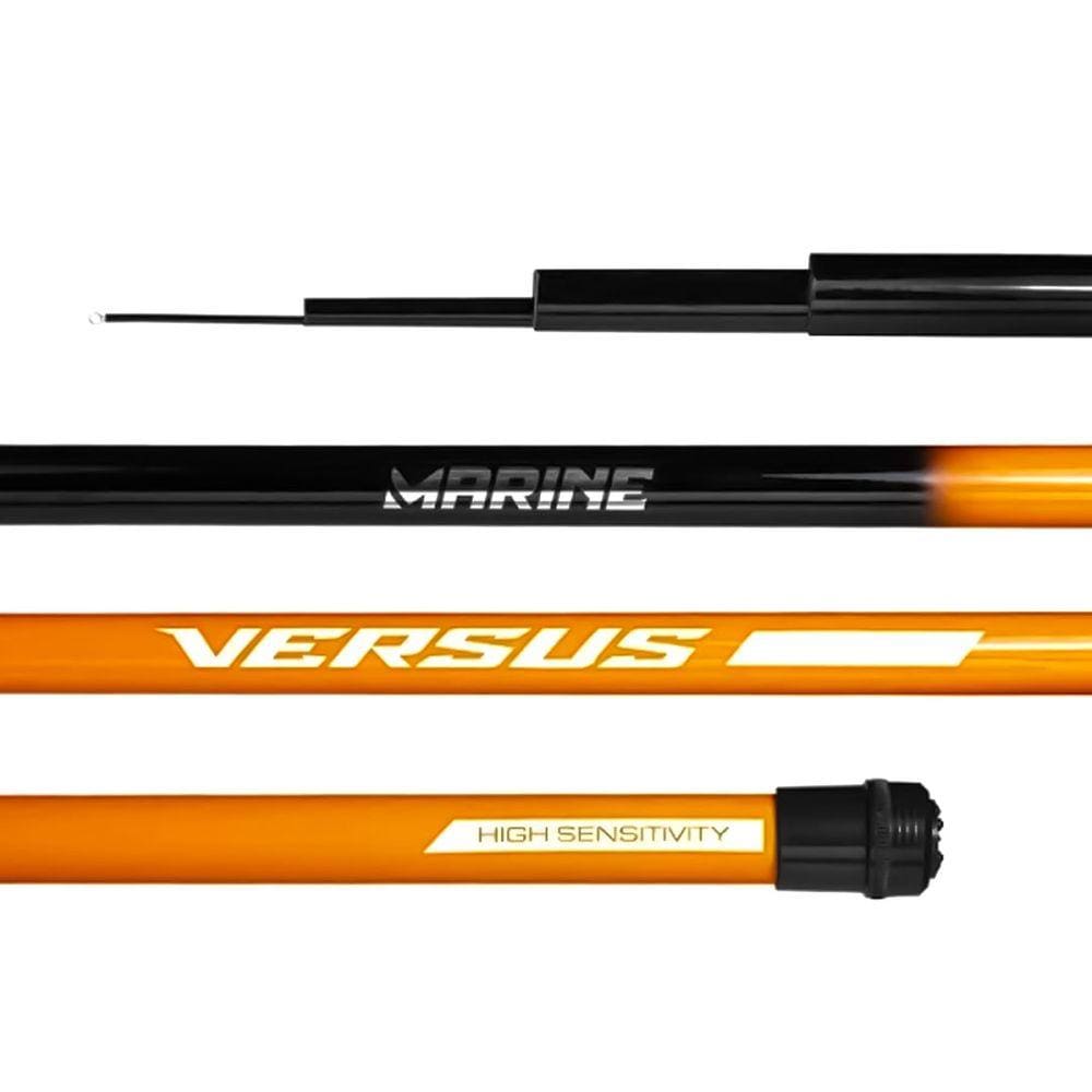 Vara Telescopica Portátil Marine Sports Versus 5,00m Fibra de Vidro Gomos Longos