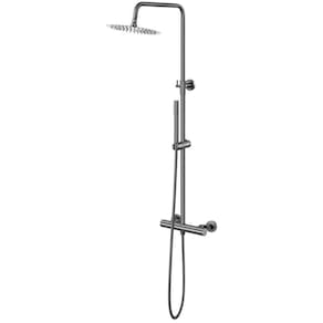 Ducha Coluna de Inox Redonda 25 Cm Fosca Grafite