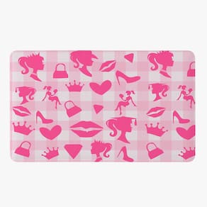Tapete Para Quarto Infantil Estampado Paty Pink 60cm x 40cm - Base Antiderrapante