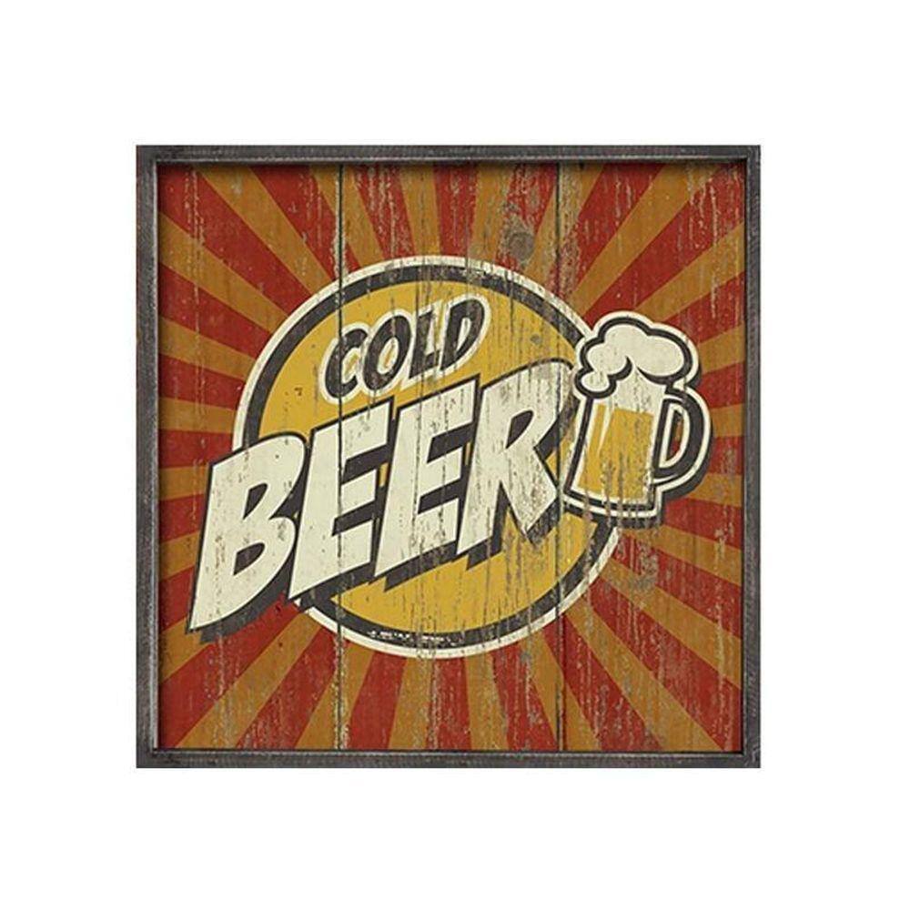 Quadro Em Mdf Bbq 30 X 30 X 4 Cm Qd6680
